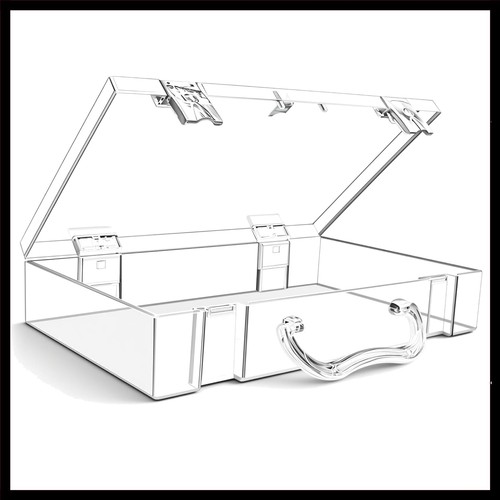 Clear plastic storage box - clear,
