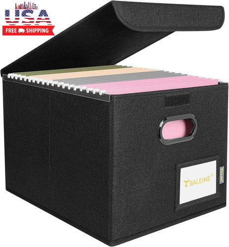 File organizer box with - box, lid