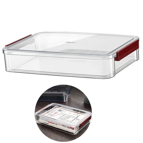 Clear file storage box - clear,