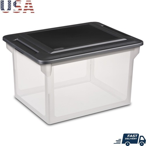 Clear file storage box snap - file,