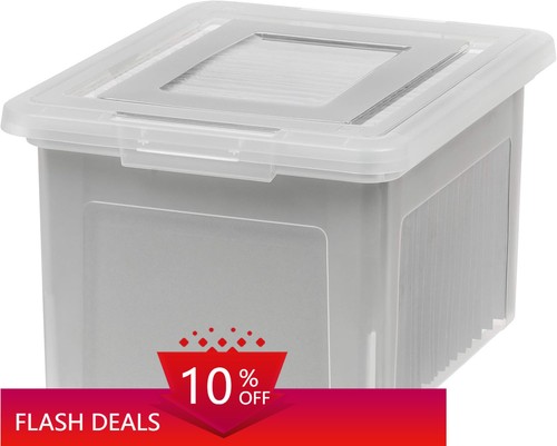 Plastic file box with - plastic,