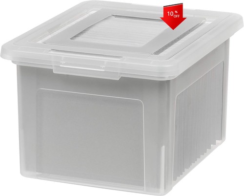 Plastic file box with lid - file,