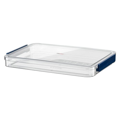 Blue plastic file box - plastic,