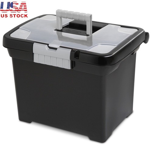 Portable file box plastic - portable,