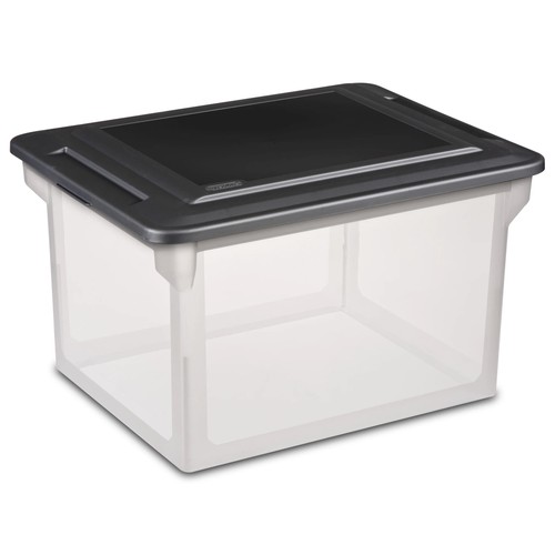 File box clear plastic bin - box,