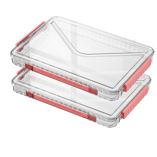 Pcs clear storage box with - 2,