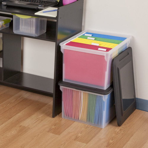 Plastic file box paperwork - plastic,
